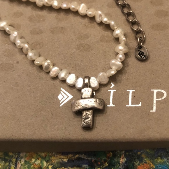 Vintage Silpada Sterling Silver Freshwater Pearl Cross Necklace N2178 - Picture 11 of 15